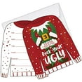 thumbnail image 1 of Christmas Party Invitations Alien Card(15 Invitation Cards With 15 Envelopes), Christmas Party Supplies, Christmas Baby Shower Invitations for Kids Boys Girls And Adult, Ugly Sweater Theme - YQK001, 1 of 7