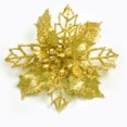 thumbnail image 1 of Christmas Party Must Have Sparkling 10Cm Poinsettia Glitter Flowers 5/10 Pack, 1 of 5