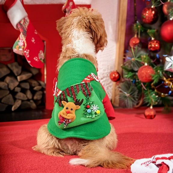 Christmas Party Pet Cosplay: Reindeer & Tree Design | Perfect for Small-Medium Dogs & Cats | Holiday Gift