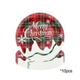thumbnail image 1 of Christmas Party Supplies, Disposable Paper Tableware, Holiday Dinnerware Set, Durable, Multi-Use, 10 Plates 10 Cups 20 towels, 1 of 7