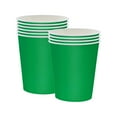 thumbnail image 1 of Christmas Party Supplies – Green Paper Cups – Set of 10 Disposable Paper Cups for Holiday Table Decorations, 1 of 5