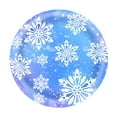 thumbnail image 1 of Christmas Party Supplies Kit Snowflake Tableware Set Winter Disposable Dinnerware 7 and 9 Inch Paper Plate Napkin Cup, 1 of 5