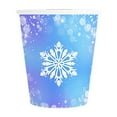 thumbnail image 1 of Christmas Party Supplies Kit Snowflake Tableware Set Winter Disposable Dinnerware 7 and 9 Inch Paper Plate Napkin Cup, 1 of 5
