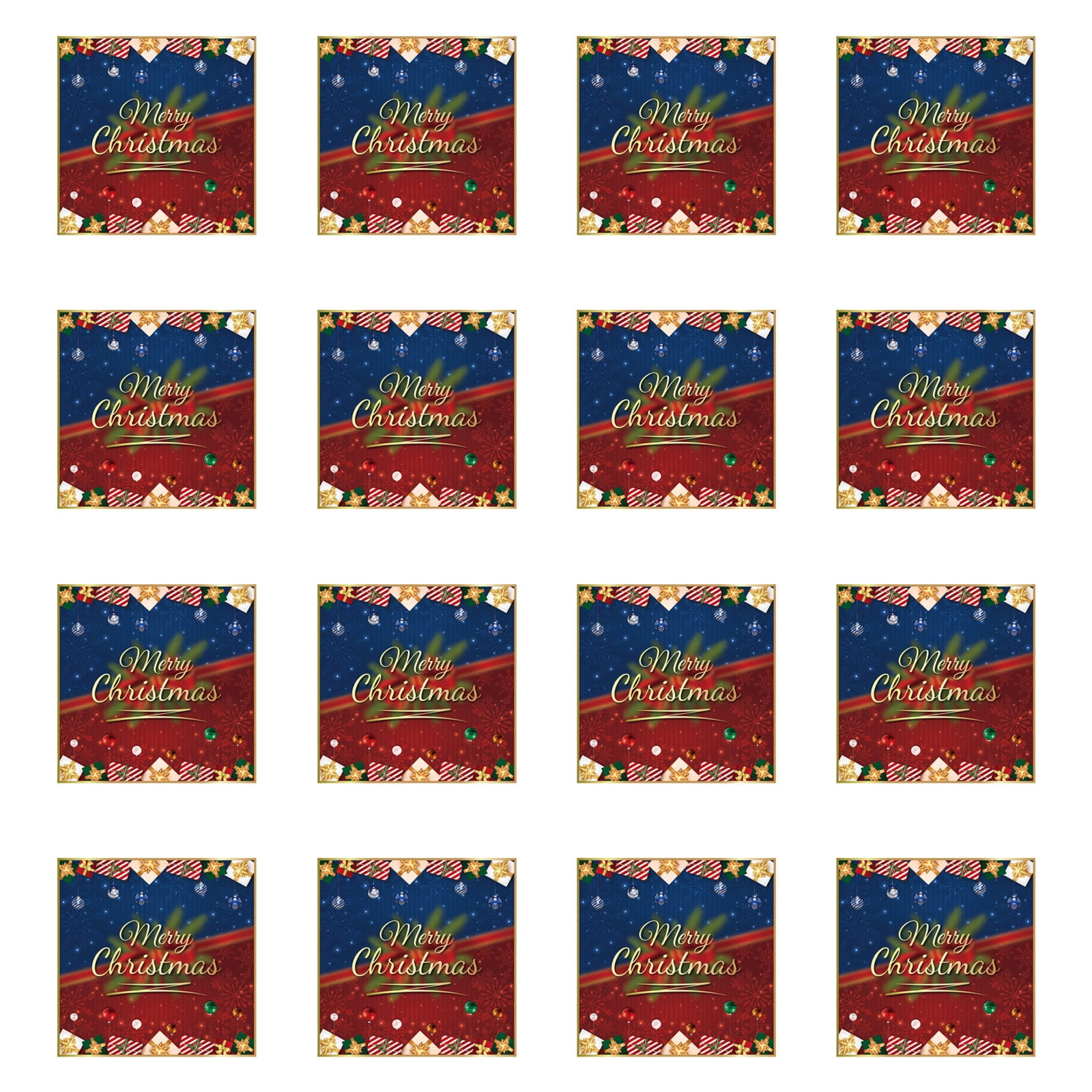 100 Pcs Christmas Friendsmas Dinnerware Set 25 Set Disposable - View #2