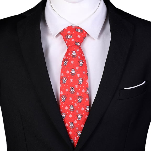 Christmas Party Tie for Adult Men Festival Jacquard Tie Adjustable Neck Tie Designers Necktie Mens Accessory for Holiday