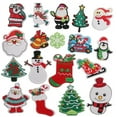 thumbnail image 1 of Christmas Patches Sew on Iron on Embroidered 18PCS Tree Cute Appliques for Clothes, 1 of 5