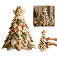 thumbnail image 1 of Christmas Patchwork Fabric Tree DIY Quilted Kit, Reindeer Topper Craft, Holiday Tabletop Decoration for Mantel Shelf and Entryway,F, 1 of 9