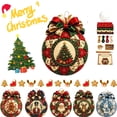 thumbnail image 1 of KRONDO Christmas Patchwork Ornament DIY Kit, 5.9" Fabric Craft Set for Holiday Tree, Mantel & Gift Display, 1 of 7