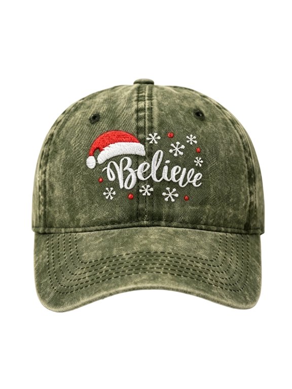 Christmas Pattern Baseball Cap Casual Unisex Adjustable Curved Visor Lightweight Sun Hat For Men Women