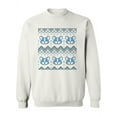 thumbnail image 1 of Christmas Pattern Blue Dogs Sweatshirt Women -Image by Shutterstock, Female x-Large, 1 of 4