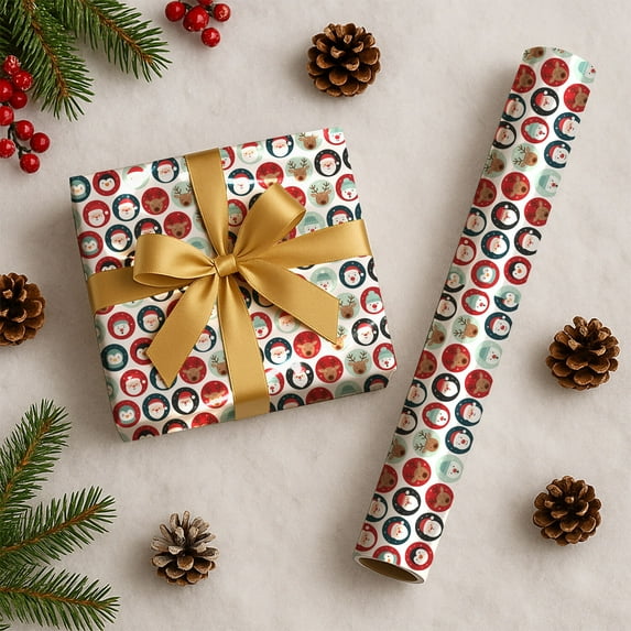 Christmas Pattern Christmas Wrapping Paper Rolls, Christmas Pattern Holiday Gift Wrapping Paper Merry Christmas