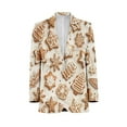thumbnail image 1 of Christmas Pattern Of Gingerbread Cookies Customized Men's Suits full man Shawl Collar Gentleman Suits for Wedding Business, 1 of 5