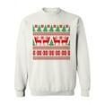 thumbnail image 1 of Christmas Pattern Pixel Sweatshirt Men -Image by Shutterstock, Male Large, 1 of 4