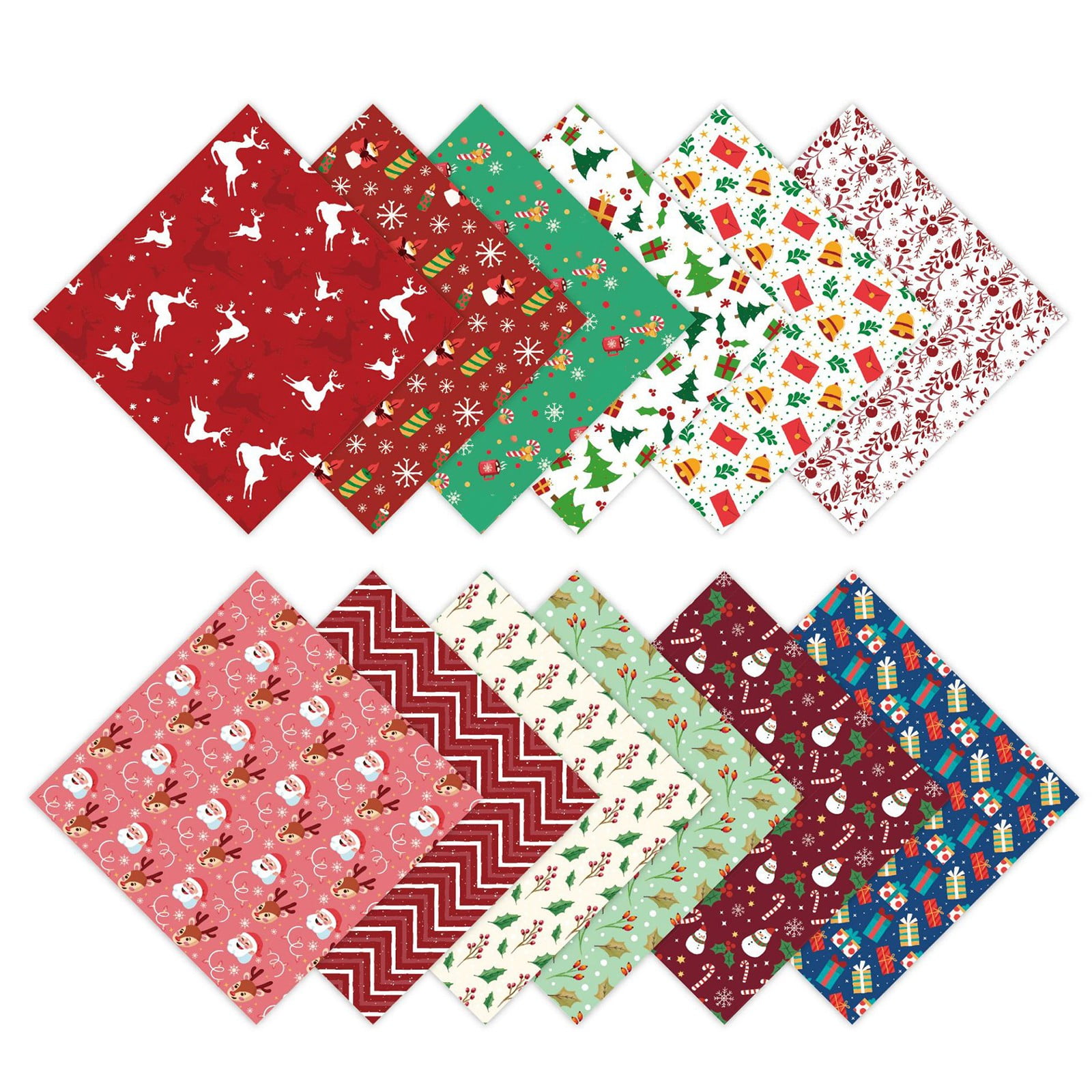 Christmas Pattern Scrapbook Paper Pack 12 Sheets 6x6 Inch Decorative ...
