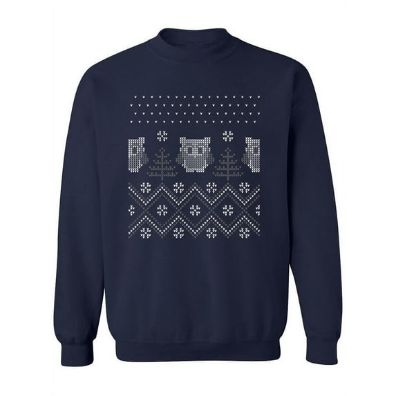 Christmas Pattern With Owls Sweatshirt Women -Image by Shutterstock, Female Large