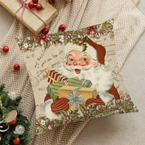 Christmas Patterned Printed Pillow Indoor Decoration Plush Pillow Sofa Cushion Christmas Party Decoration 17.71x17.71in