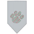 thumbnail image 1 of Christmas Paw Rhinestone Bandana Grey Large, 1 of 1