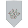 thumbnail image 1 of Christmas Paw Rhinestone Bandana Grey Small, 1 of 1