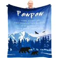 thumbnail image 1 of Christmas Pawpaw Gifts from Grandkids, Best Pawpaw Gifts for Birthday, Paw Paw Gifts from Grandchildren, Xmas Gifts for Pawpaw, Paw Paw Gift for Grandpa Fleece Blankets 50x60, 1 of 1