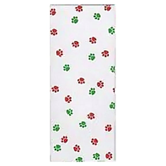 Christmas Paws Clear Cello Party Bags - 7 1/2in. x 3 1/2in. x 2in. - 20 Pack (c1bcp)