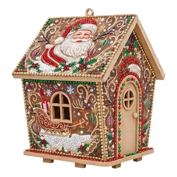 Christmas Pearl And Painting Art Set Holiday Christmas Ornaments Handmade Home Decoration Gifts