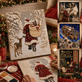 thumbnail image 1 of Christmas Pearl Art DIY Kit, 5D Pearl Diamond Art Kit for Adults Christmas, 3D Beaded Painting Craft with Clear Symbols, 30 x 40 cm Holiday Pearl Wall Art Decoration, 1 of 6