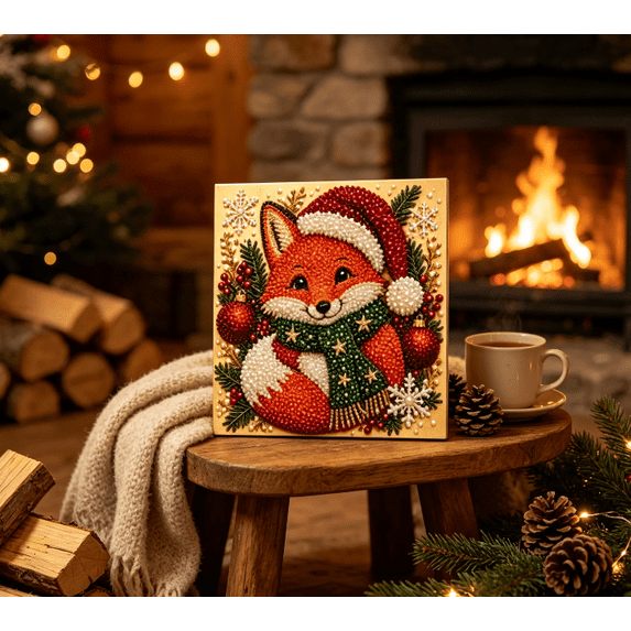 Christmas Pearl Art DIY Kit, Cute 3D Diamond Painting Crafts for Adults, DIY Fall Home Decor Wall Art, Beginner DIY Seasonal Party Gift