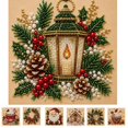 thumbnail image 1 of Christmas Pearl Art Kits for Adults Pearl Diamond Art Diy Kits DIY Pearl Painting Kit for Beginners,7.87x7.87 Inch Gemstone Diamond Dots Beads Handmade Hanging Painting Kit for Home Wall Decor, 1 of 5