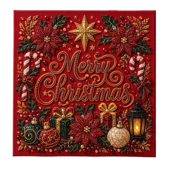 Christmas Pearl Art Painting DIY Festive Wall Decor Kit Hand-set Mosaic Crafting Set for Holiday Home Decoration Artistic Project B150