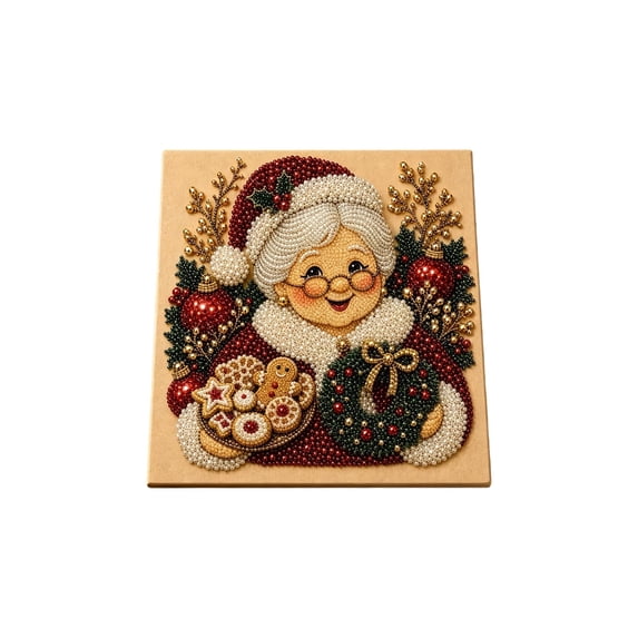Christmas Pearl Bead Art Kit,Xmas Theme Bead Art DIY Craft Set for Festive Wall Decor Crafting Handmade Holiday Gift