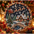 thumbnail image 1 of Christmas Pearl Diamond Art Hanging Ornament Kit, Christmas Pearls Beads Art Craft, Diamond Arts Window Suncatchers, DIY ChristmasSanta Pearls Bead Painting Kit for Home Wall Winter Village, 1 of 1