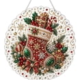 thumbnail image 1 of Christmas Pearl Diamond Art Kit, DIY Santa Pearls Bead Painting, Hanging Christmas Pearl Beads Art Craft, Handmade Crystal Rhinestone Gem Craft for Adults Beginners Home Wall Decor, 1 of 5
