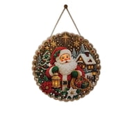 Christmas Pearl Diamond Art Ornament, DIY Pearl Diamond Art Painting Suncatcher with 3D Mixed-Size Beads, Round Acrylic Sun Catcher for Holiday Gift