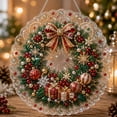 thumbnail image 1 of Christmas Pearl Diamond Art Ornament Kit DIY Hanging Decor with Double-Sided Shimmering Beads, Holiday Craft Set for Tree Window Gift, 1 of 7