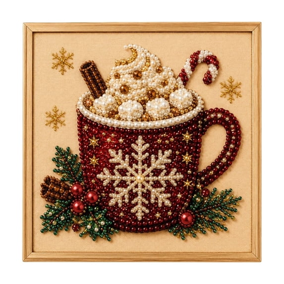 Christmas Pearl Diamond Art Painting Kit, Christmas Pearl Art Craft for Adults, DIY Bead Leisure Craft For Beginners, DIY Bead Art Wall Decor, Home Indoor Decorations, Seasonal Party Gift