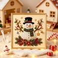 thumbnail image 1 of Christmas Pearl Diamond Art Painting Kit with Frame Festive Diamond Dots Bead Craft for Adults Beginners Holiday Themes Raised Pearl Art Wall Decor Relaxing Handmade Gift, 1 of 6
