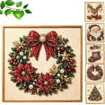 thumbnail image 1 of Christmas Pearl Diamond Painting Art Kit with Frame, Pearl Beads Craft for Adults, Holiday DIY Wall Decor Project, Relaxing Gemstone Art Kit for Seasonal Home Styling (Wreath), 1 of 7