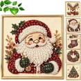 thumbnail image 1 of Christmas Pearl Diamond Painting Art Kit with Frame, Pearl Beads Craft for Adults, Holiday DIY Wall Decor Project, Relaxing Gemstone Art Kit for Seasonal Home Styling (Santa), 1 of 7