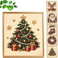 thumbnail image 1 of Christmas Pearl Diamond Painting Art Kit with Frame, Pearl Beads Craft for Adults, Holiday DIY Wall Decor Project, Relaxing Gemstone Art Kit for Seasonal Home Styling (Tree), 1 of 4