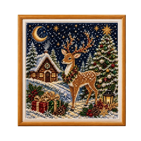 Christmas Pearl Diamond Painting DIY Art Kit with Frame, Christmas Pearl Bead Art Craft for Adults, Diamond Dotz Bead Painting Party Gift for Home Wall Deco
