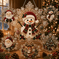 thumbnail image 1 of Christmas Pearl Diamond Painting Suncatcher Kit, DIY Acrylic Snowflake Ornament with Mixed-Size Pearls, 6 Festive Designs in 8 or 12 Inch, Holiday Hanging Craft for Adults, 1 of 6