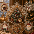 thumbnail image 1 of Christmas Pearl Diamond Painting Suncatcher Kit, DIY Acrylic Snowflake Ornament with Mixed-Size Pearls, 6 Festive Designs in 8 or 12 Inch, Holiday Hanging Craft for Adults, 1 of 6