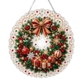 thumbnail image 1 of Christmas Pearl Diamond Painting Suncatcher Kit,DIY Craft for Adults (10in) | Pearl Chain,Pearl Board,2D Pearl Art,Christmas Decor(D), 1 of 9