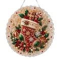 thumbnail image 1 of Christmas Pearl Diamond Painting Suncatcher Kit,DIY Craft for Adults (10in) | Pearl Chain,Pearl Board,2D Pearl Art,Christmas Decor(E), 1 of 9
