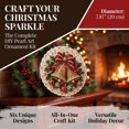 thumbnail image 1 of Christmas Pearl Diamond Painting Suncatcher Kit, DIY Handmade Craft with Hanging Chain, Lace Edge Round Acrylic Board, 3D Multi-Size Pearl Bead Art, Holiday Window Wall Ornament, 1Pc F, 1 of 8