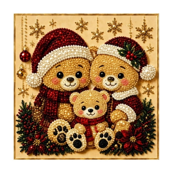 Christmas Pearl and Art Kit Plastic Craft Set for Holiday DIY Decorations 1 Pack