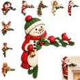 Winiw Frame Christmas Peekaboo Door Frame Corner Decor, Easy to Install, Fits Door ...