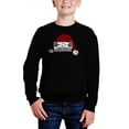 thumbnail image 1 of Christmas Peeking Cat - Boy's Word Art Crewneck Sweatshirt, 1 of 3