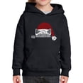 thumbnail image 1 of Christmas Peeking Cat - Girl's Word Art Hooded Sweatshirt, 1 of 2