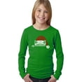 thumbnail image 1 of Christmas Peeking Cat - Girl's Word Art Long Sleeve T-Shirt, 1 of 2